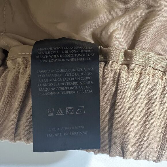 Banana Republic Pants Women's 10 Brown Stretch Slash Pockets Tapered Leg Pull-On - Picture 7 of 13